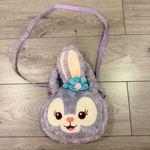 Disney StellaLou Rabbit Plush Crossbody Bag Lavender Purple Bunny Kids Small